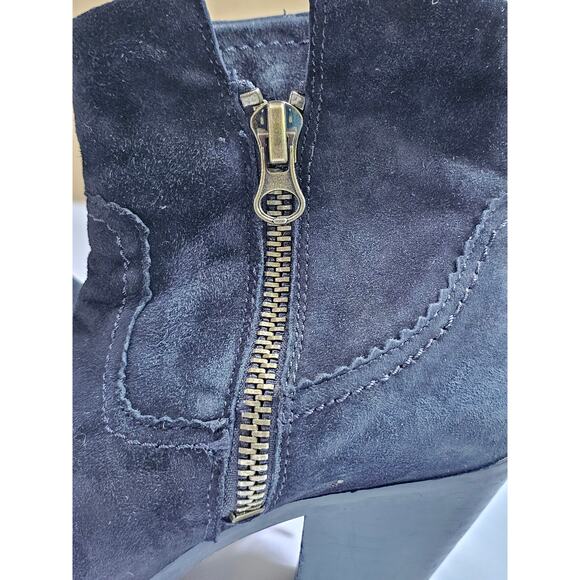 Sam Edelman Womens Louie Sz 7.5 Black Suede Fringe BOHO Festival Ankle Boots - Picture 7 of 15